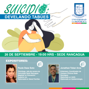 “Suicidio: Develando tabúes”, Conversatorio organizado por las carreras de Salud en Sede Rancagua